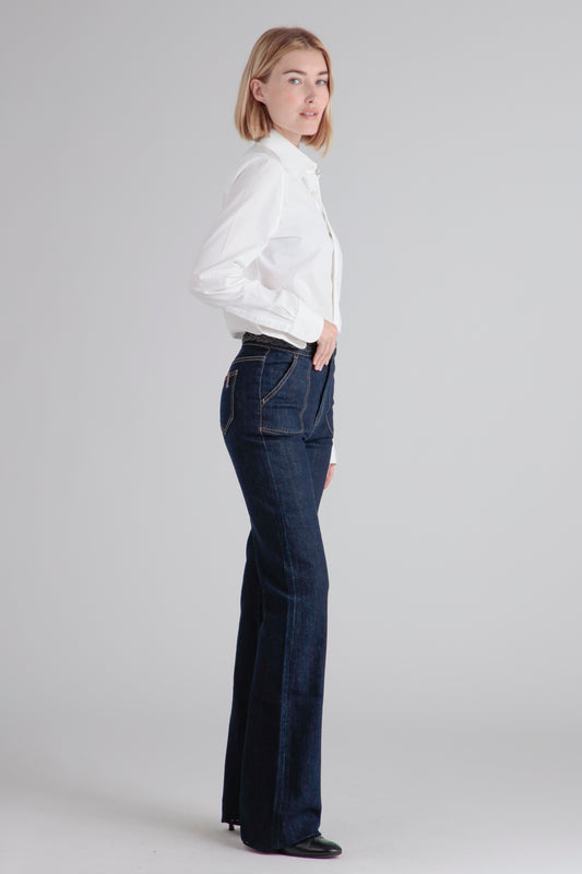 Dahlia Carpenter Denim Blue Raw
