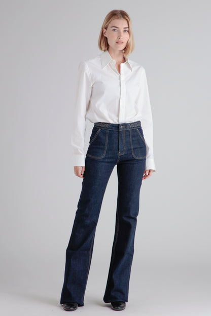 Dahlia Carpenter Denim Blue Raw